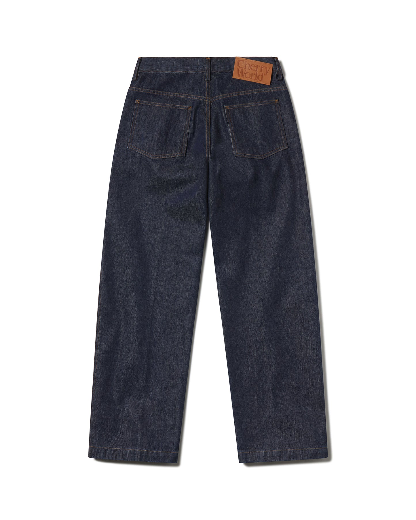 Anti-Fit Rigid Denim in Rinse / Resin Wash with Trouser Press