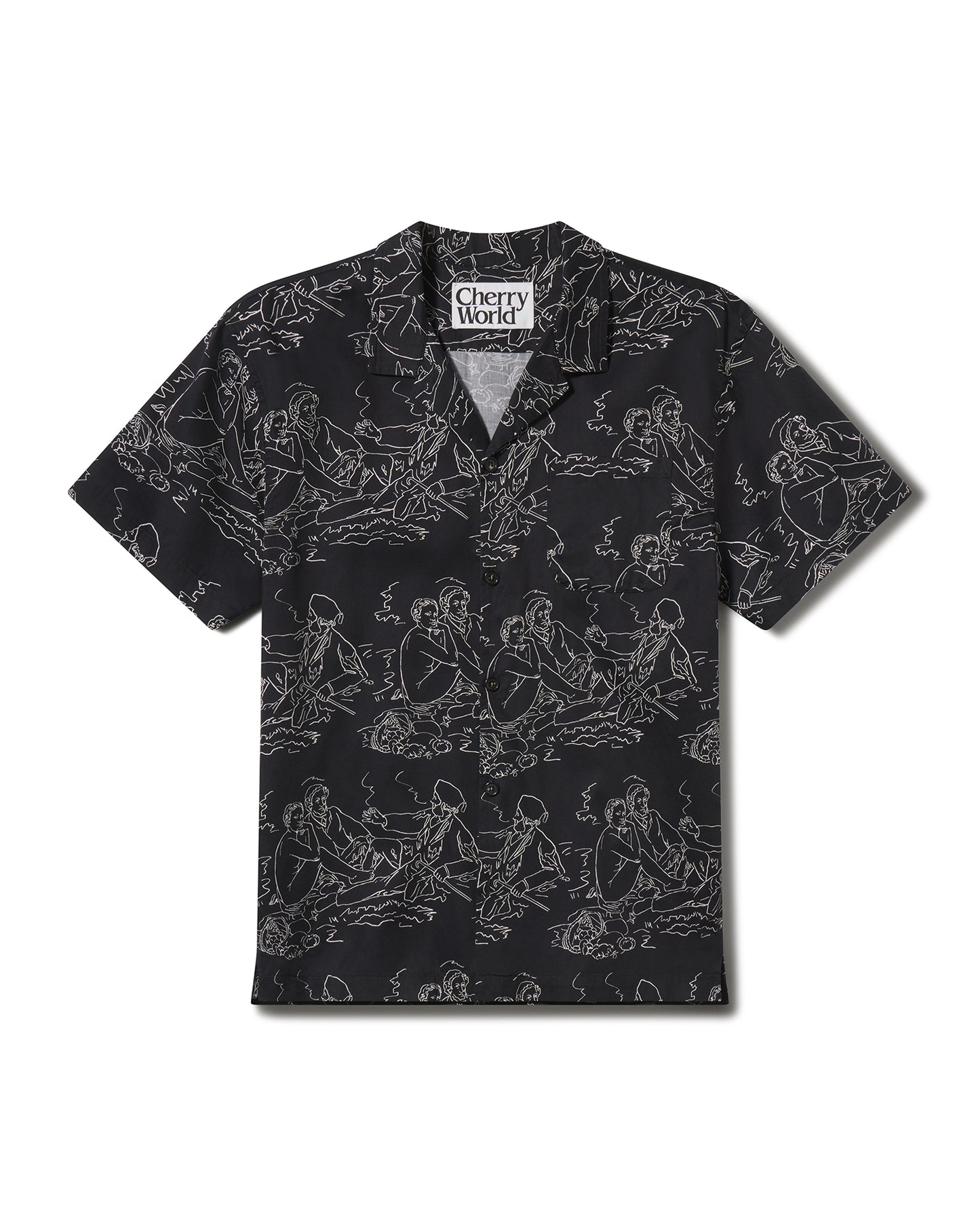 Dejenuer Hawaiian Shirt in Black