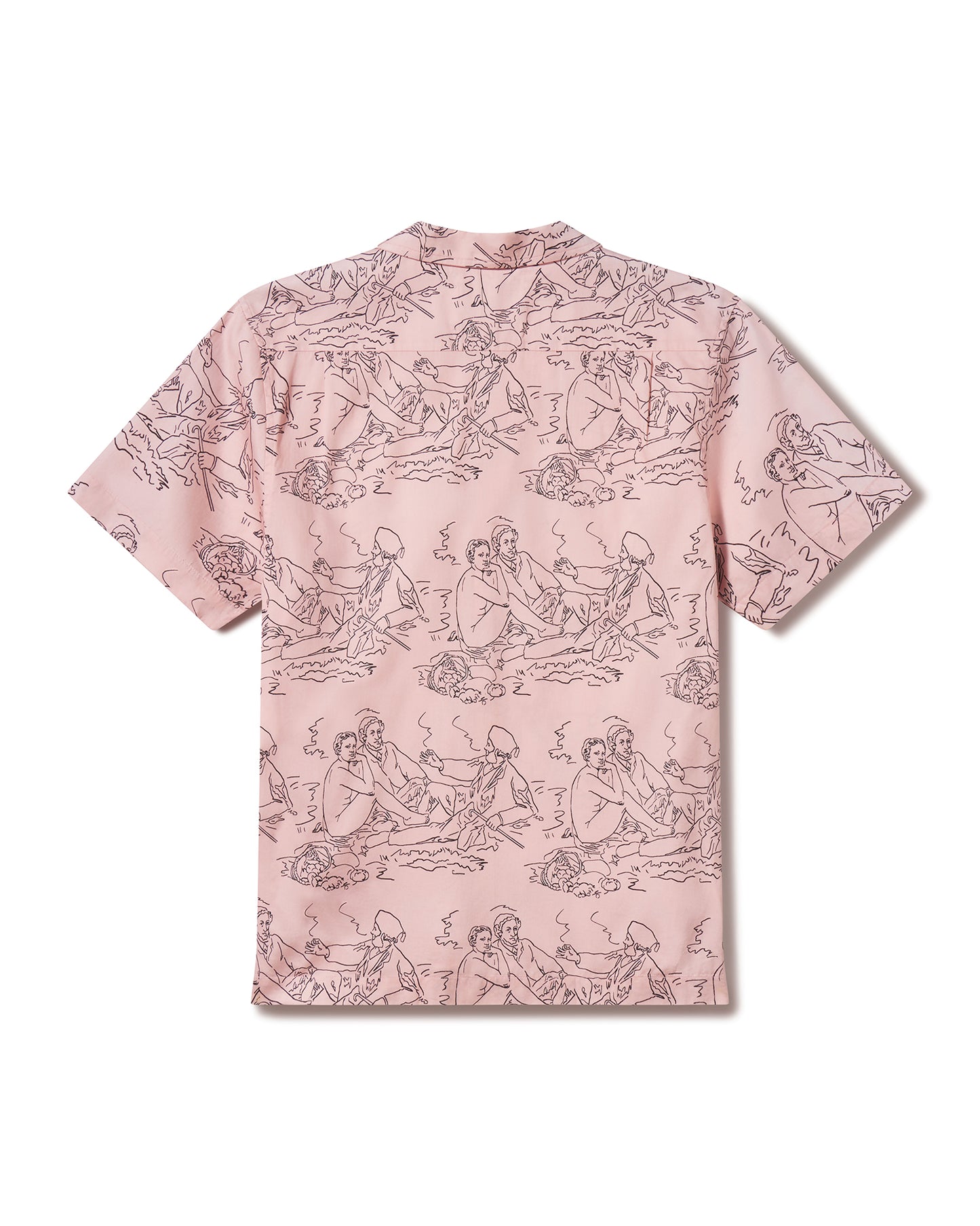 Dejenuer Hawaiian Shirt in Faded Pink