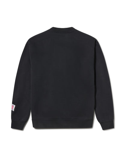 Horizontal Scorpion Crewneck Sweatshirt in Faded Black