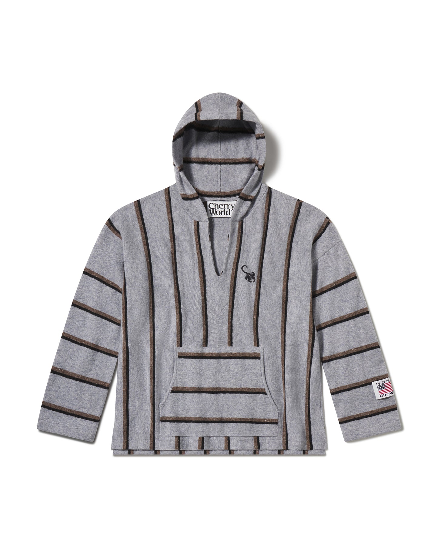 Baja 100% Cashmere Sweater in Grey Multi